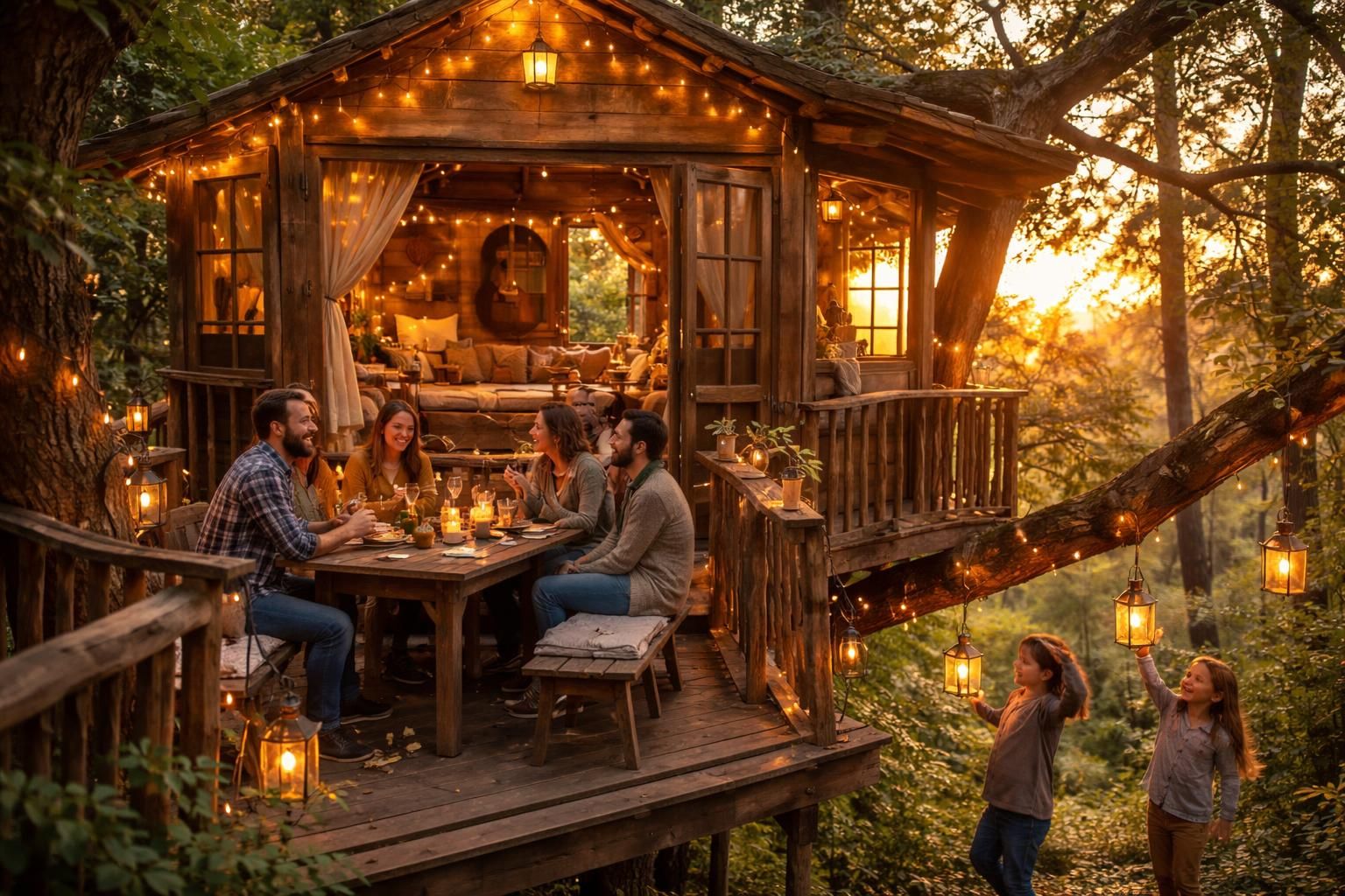 découvrez comment créer des souvenirs inoubliables en construisant et en profitant d'une maison dans un arbre unique pour toute la famille.