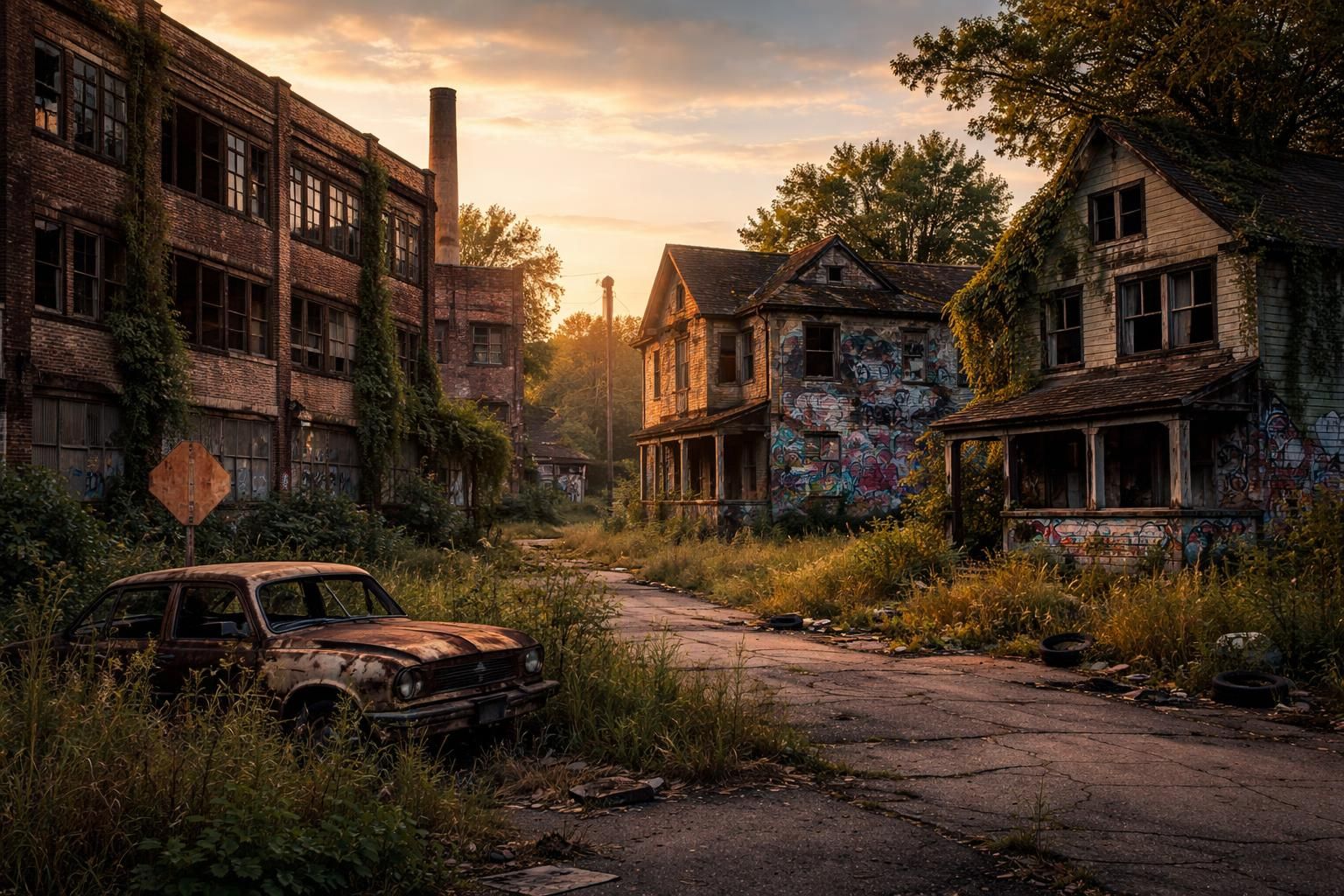 découvrez la beauté inattendue et l'histoire mystérieuse d'un quartier abandonné à détroit, où la désolation révèle un charme unique et fascinant.