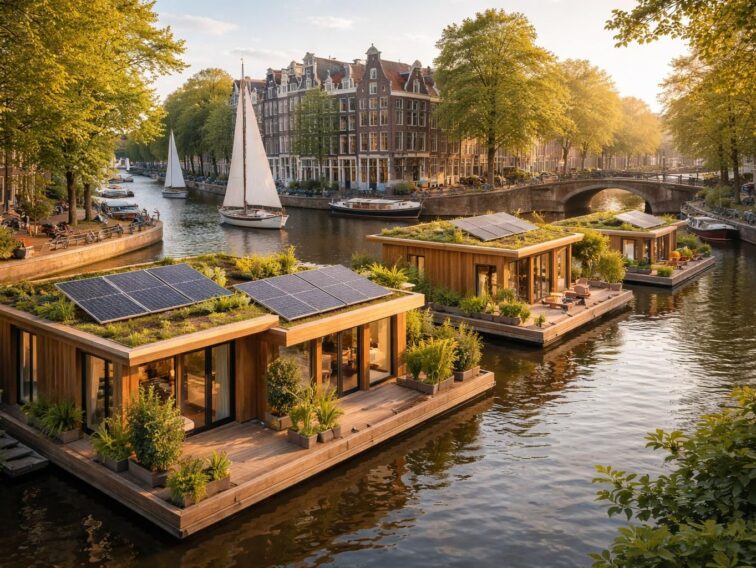 découvrez les maisons flottantes à amsterdam, une solution durable et innovante alliant écologie et modernité pour un mode de vie unique sur l'eau.