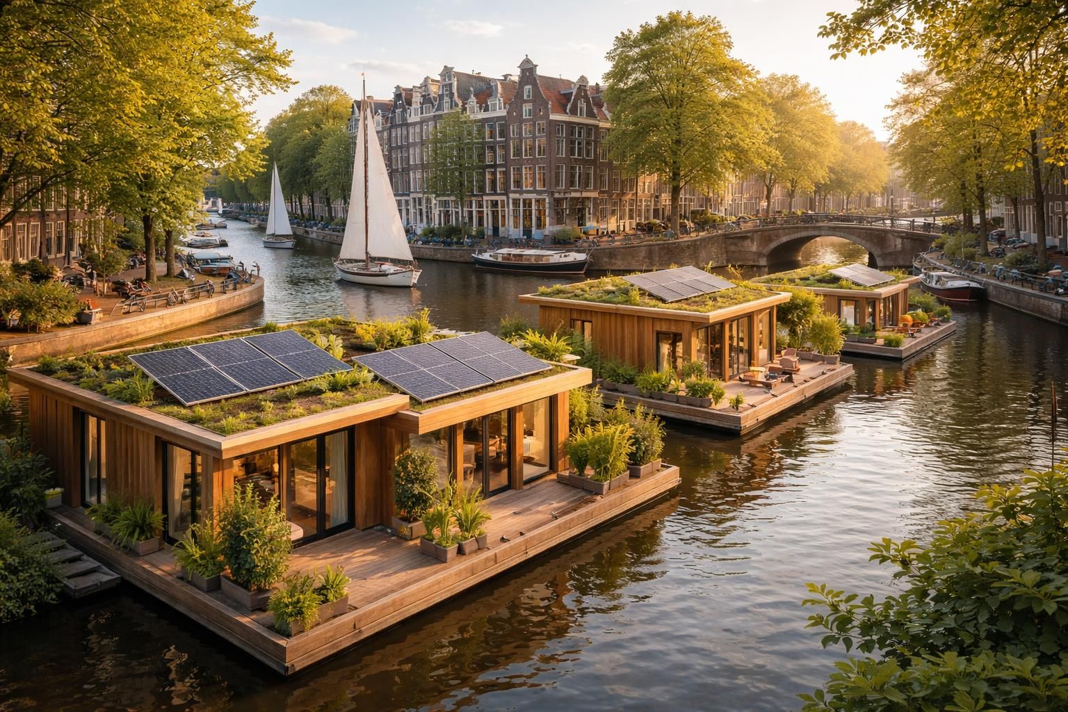 découvrez les maisons flottantes à amsterdam, une solution durable et innovante alliant écologie et modernité pour un mode de vie unique sur l'eau.