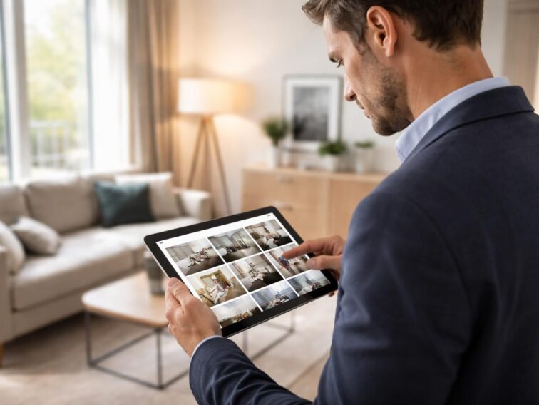 accélérez vos états des lieux grâce à l'utilisation d'une tablette tactile et la prise de photos, pour un processus plus efficace et précis.