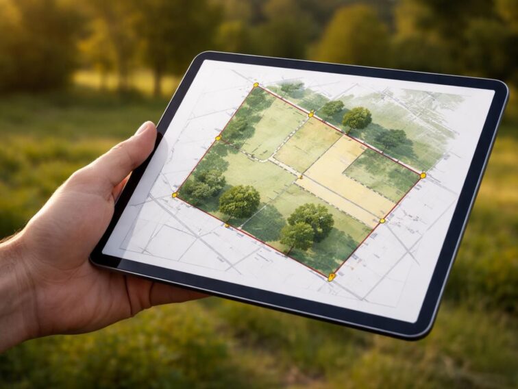 découvrez comment vendre un terrain en toute sérénité grâce à notre guide complet sur les plans, servitudes et bornage, présenté de manière interactive sur tablette tactile.