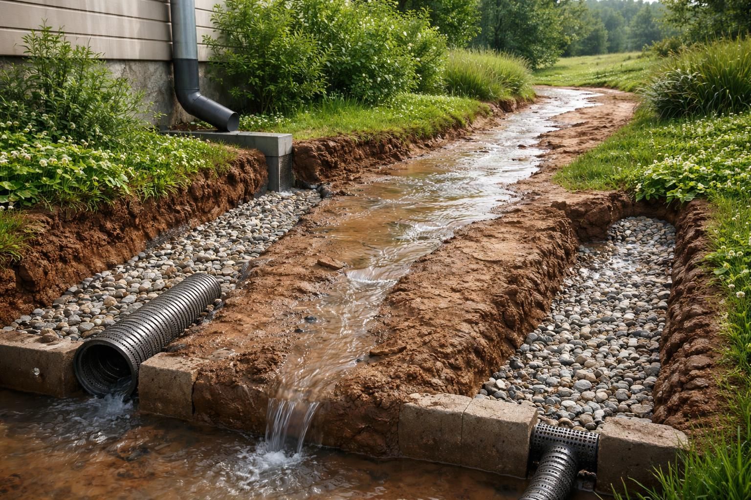 découvrez les meilleures solutions de drainage pour évacuer efficacement l'eau de pluie sur un terrain argileux et protéger votre terrain des infiltrations et stagnations.
