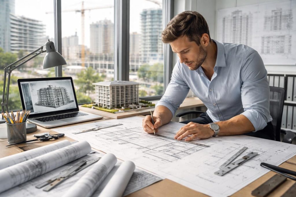 découvrez le métier d'architecte : ses missions principales, ses compétences clés et le rôle essentiel qu'il joue dans la conception et la réalisation de projets architecturaux.